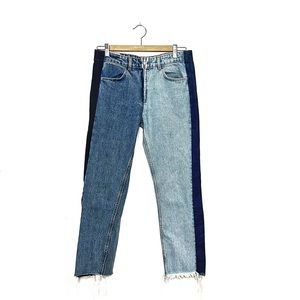 Zara | Two Toned Mid Rise Jeans